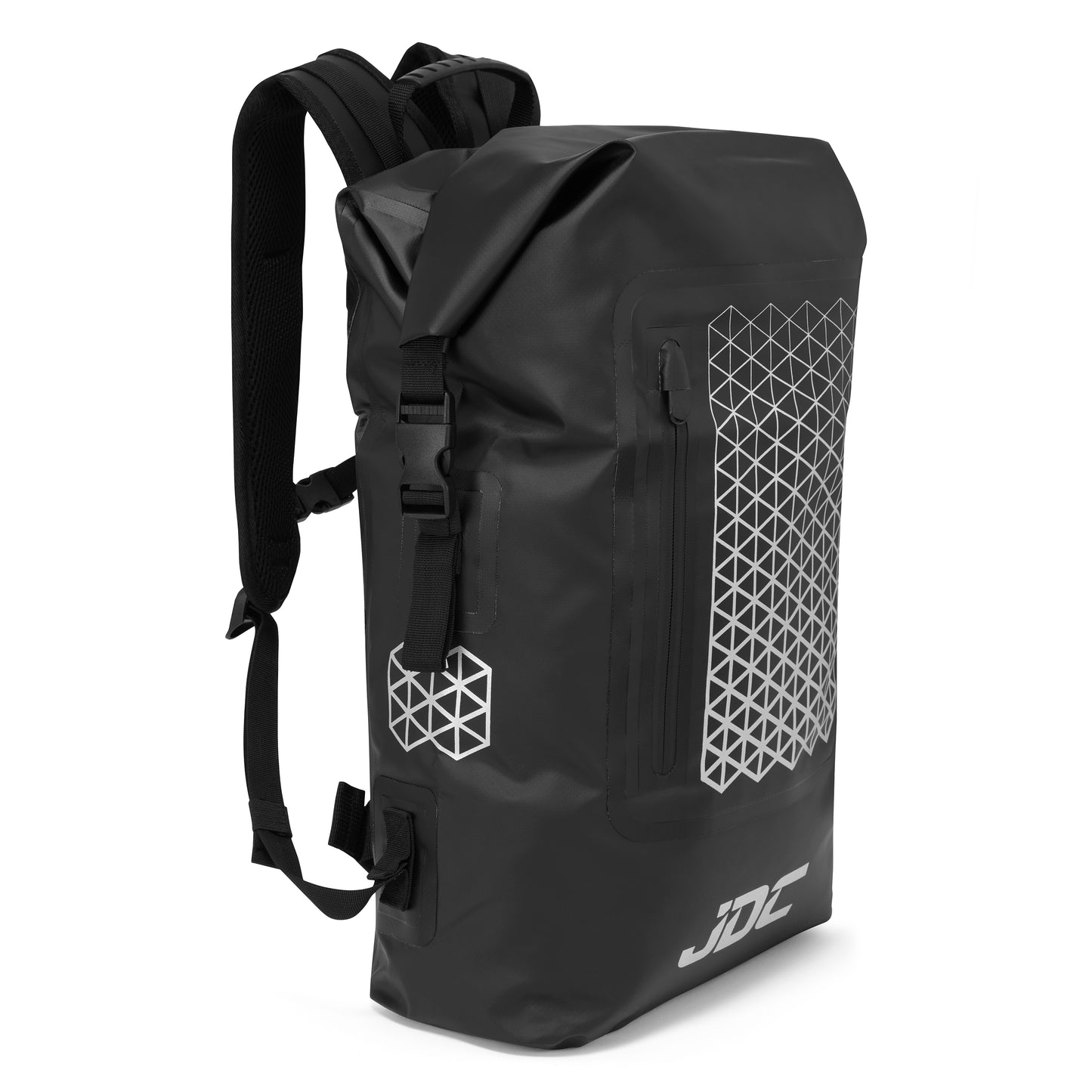 JDC Delta Motorcycle Rucksack 100% Waterproof Dry Bag Roll Top - Black