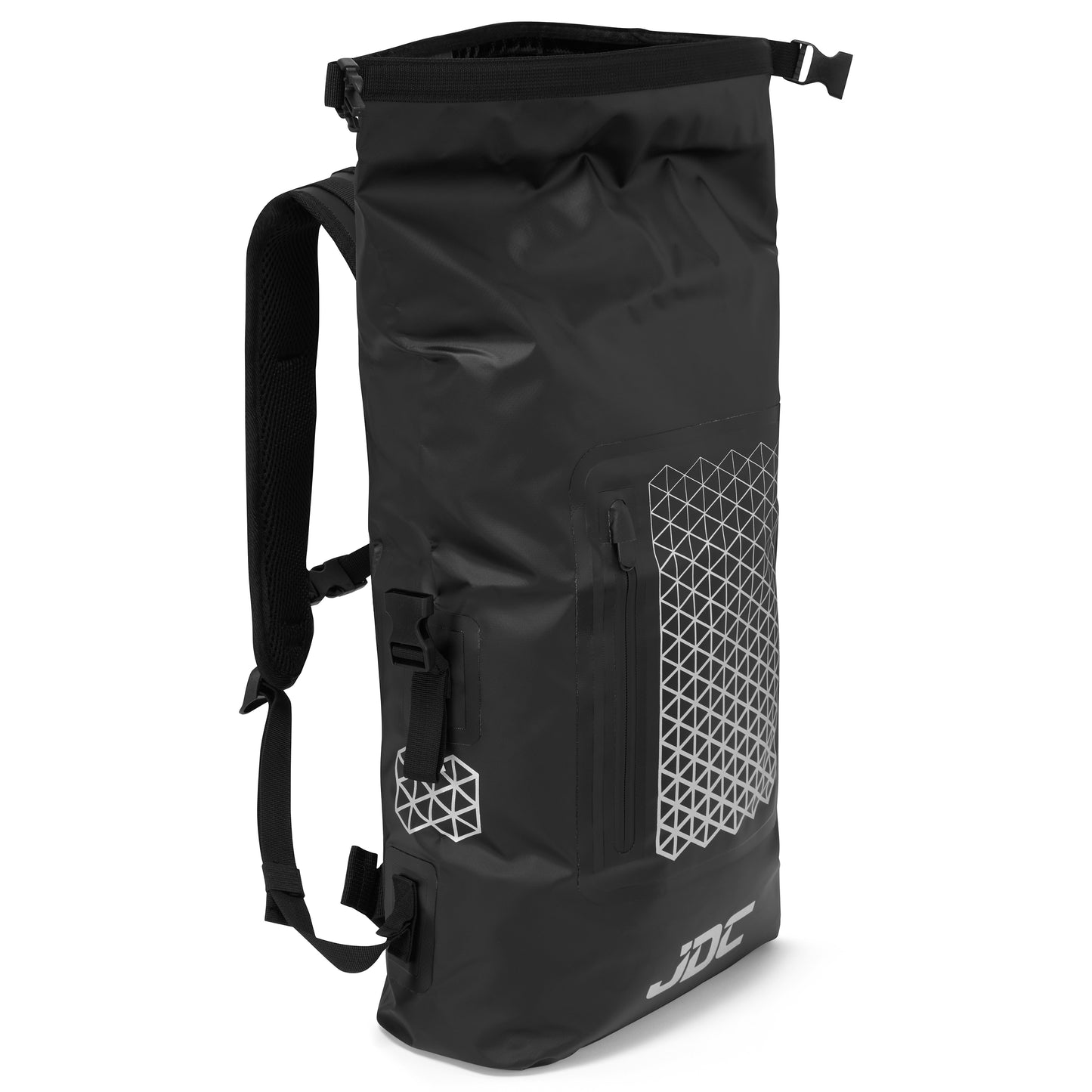 JDC Delta Motorcycle Rucksack 100% Waterproof Dry Bag Roll Top - Black