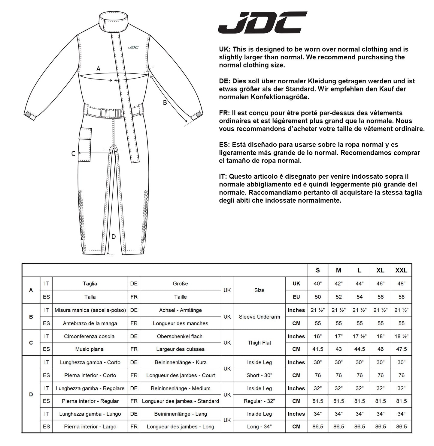 JDC Traje Impermeable Moto Lluvia Sobre Traje 1PC 1 Pieza - Shield