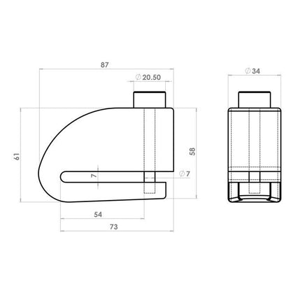 JDC Jaws Motorcycle Disc Lock Alarm